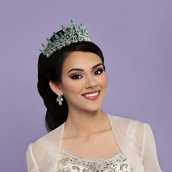 Princess Crown Tiara Crystal Hairband for Weddings Proms Halloween Accessories main image 4